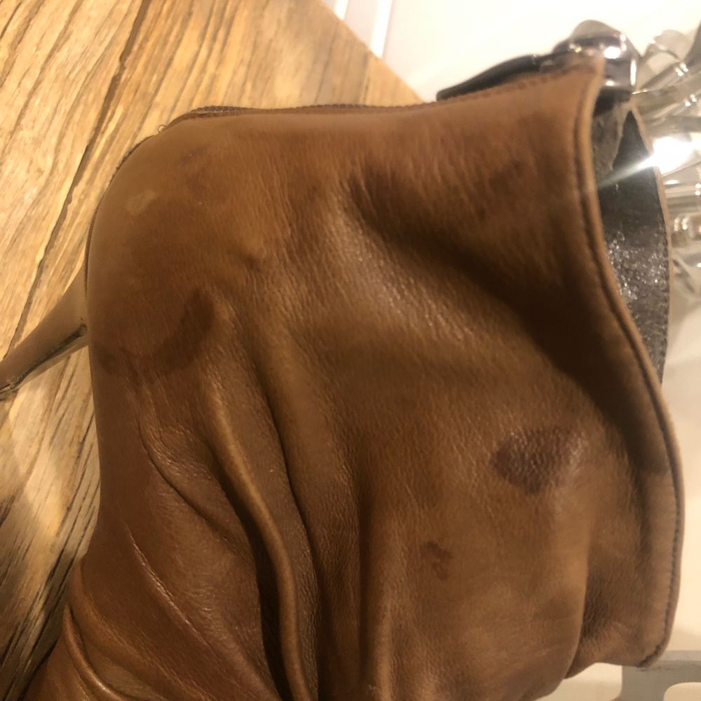 Icone Italian Camel Ruched Booties - Picture 5 of 5